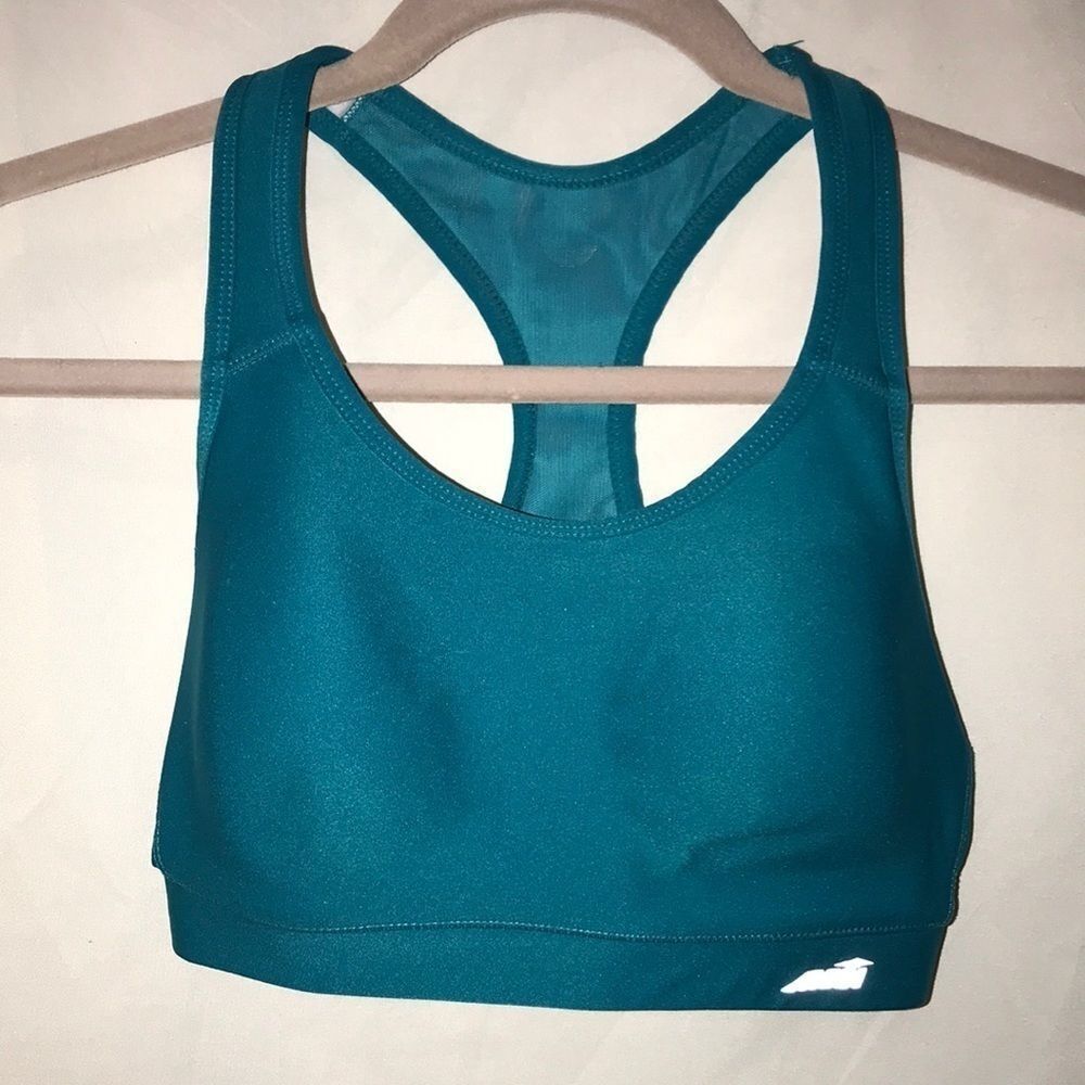 Avia‎ Womens Teal Racerback Sports Bra Mesh Keyhole Back RH1M131B Size S